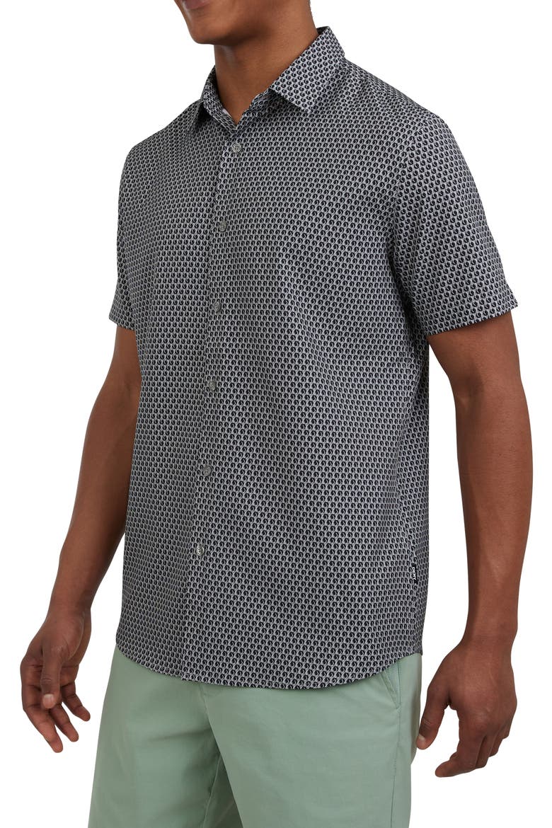 Abel Short Sleeve Button-Up Shirt, Alternate, color, SIDEWALK