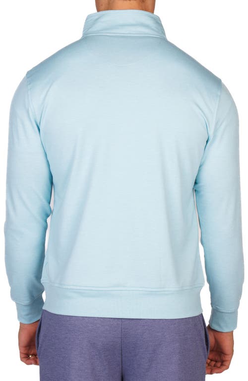 Tailorbyrd French Terry Quarter Zip Pullover In Blue