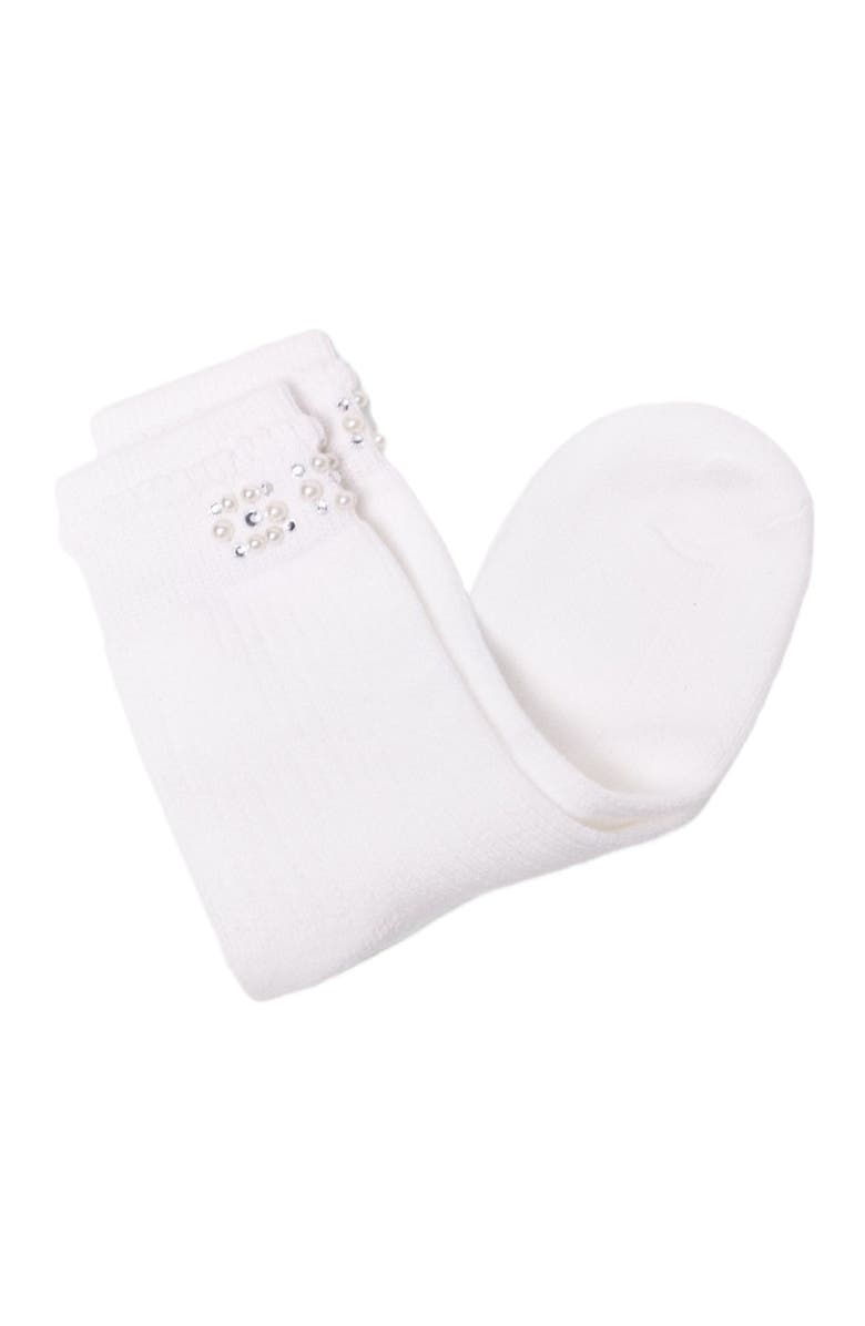 maje Pearl pointelle socks, Alternate, color, White