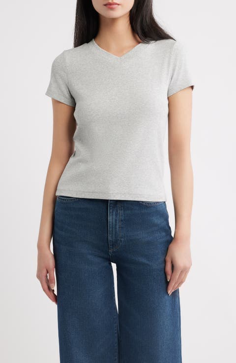 Shrunken V-Neck Tee