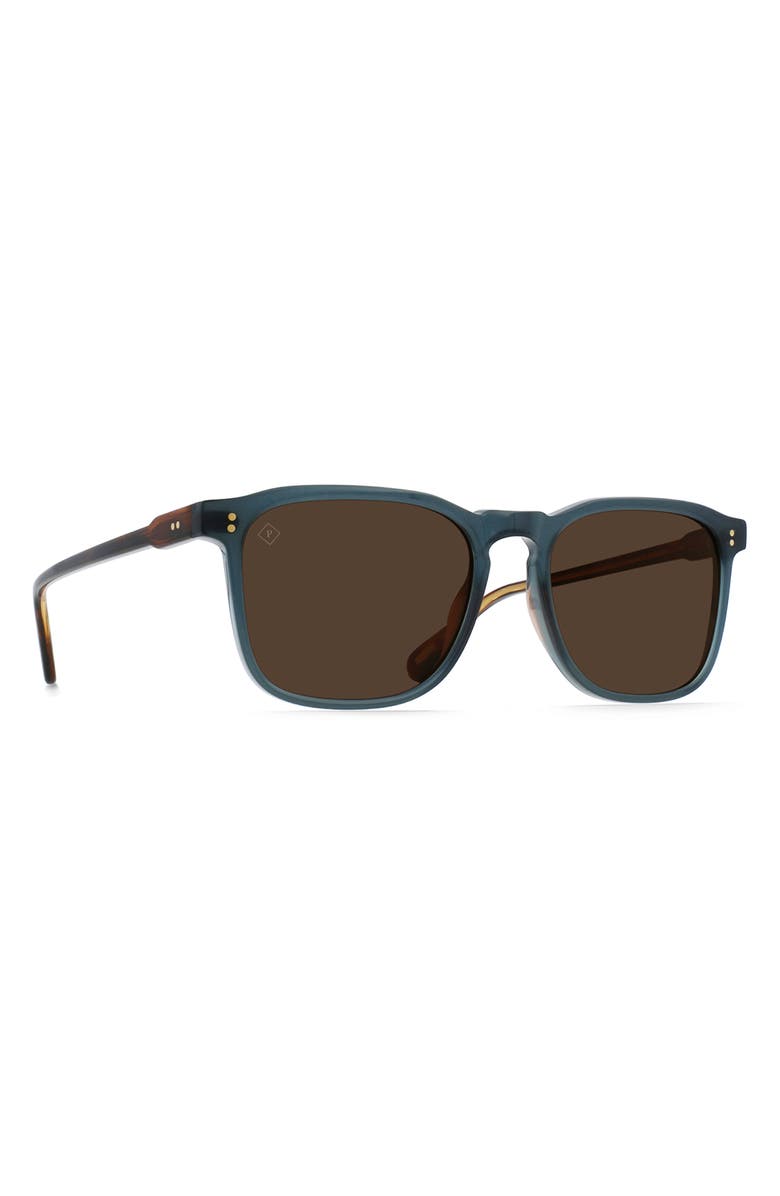 RAEN Wiley 54mm Polarized Square Sunglasses, Alternate, color, Cirus/ Vibrant Brown Polar
