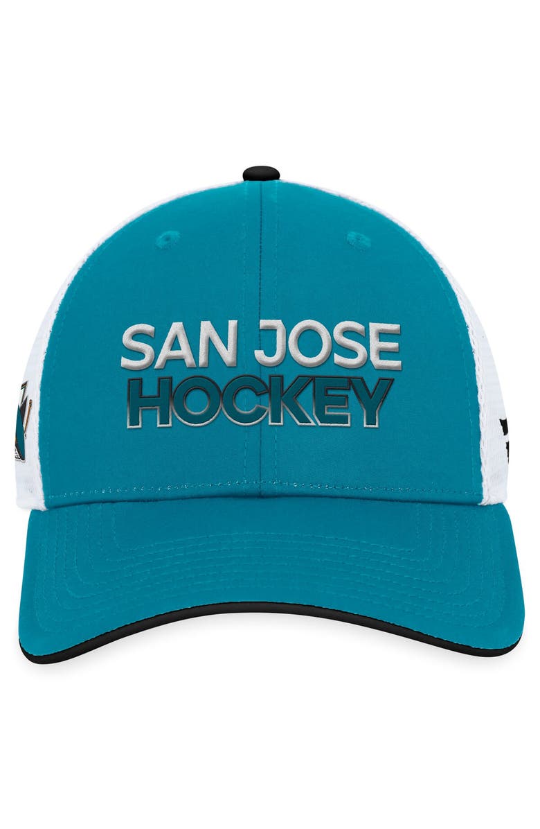 FANATICS Men's Fanatics Branded  Teal San Jose Sharks Authentic Pro Rink Trucker Adjustable Hat, Alternate, color, Teal