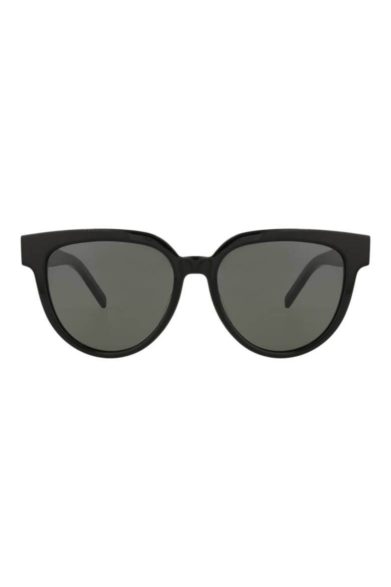 55mm Cat Eye Sunglasses, Main, color, BLACK BLACK GREY/GRY