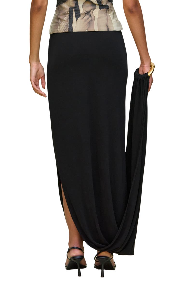 Cult Gaia Sola Bracelet Maxi Skirt, Alternate, color, Black