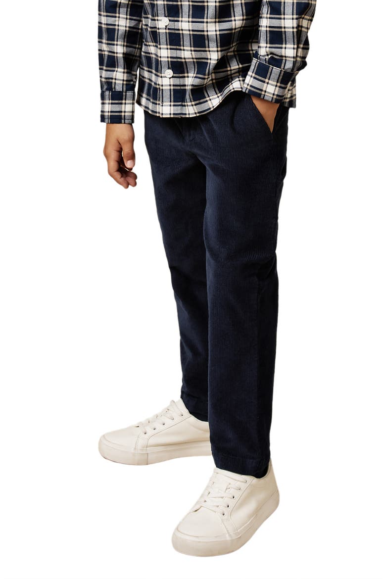 Kids' Banburgh Flat Front Cotton Corduroy Pants, Alternate, color, NAVY