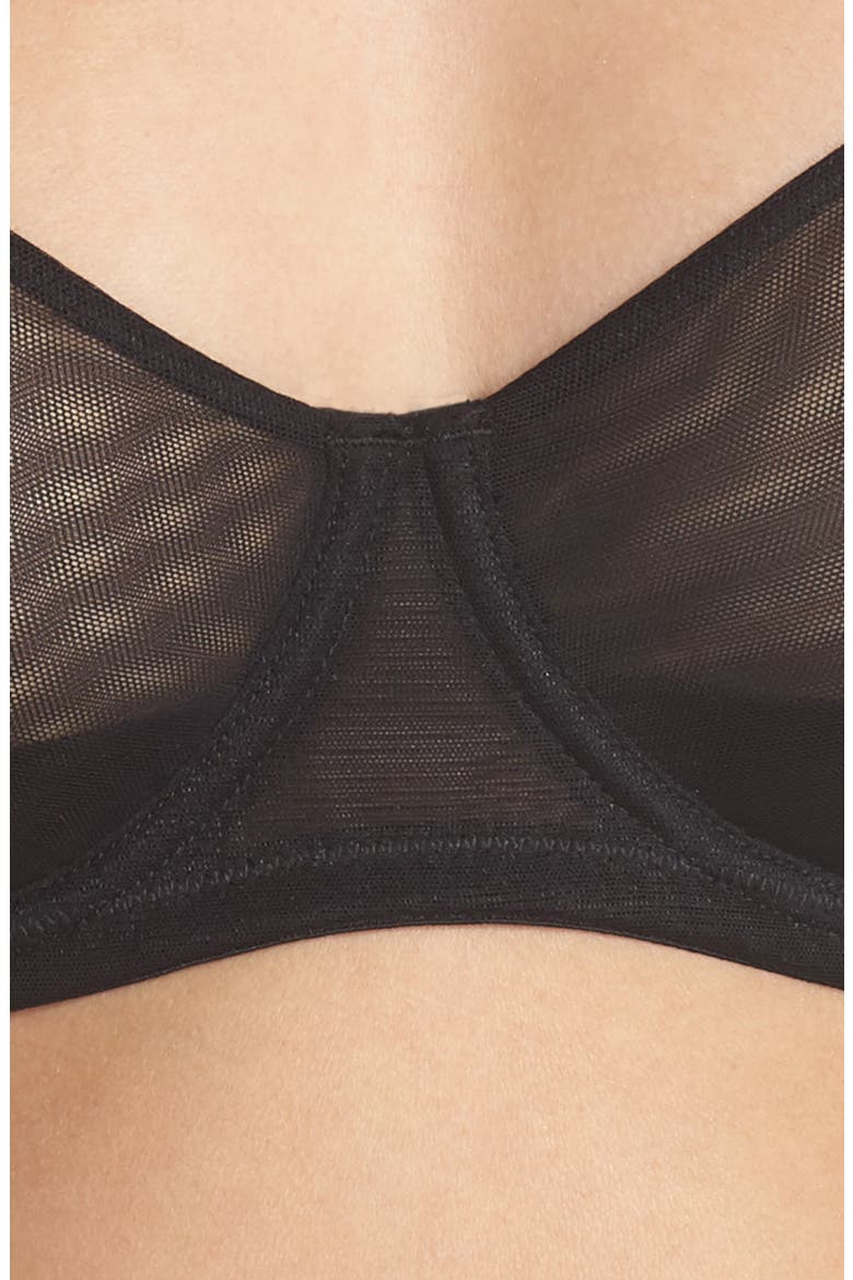 Uptown Convertible Underwire Demi Bra, Alternate, color, BLACK