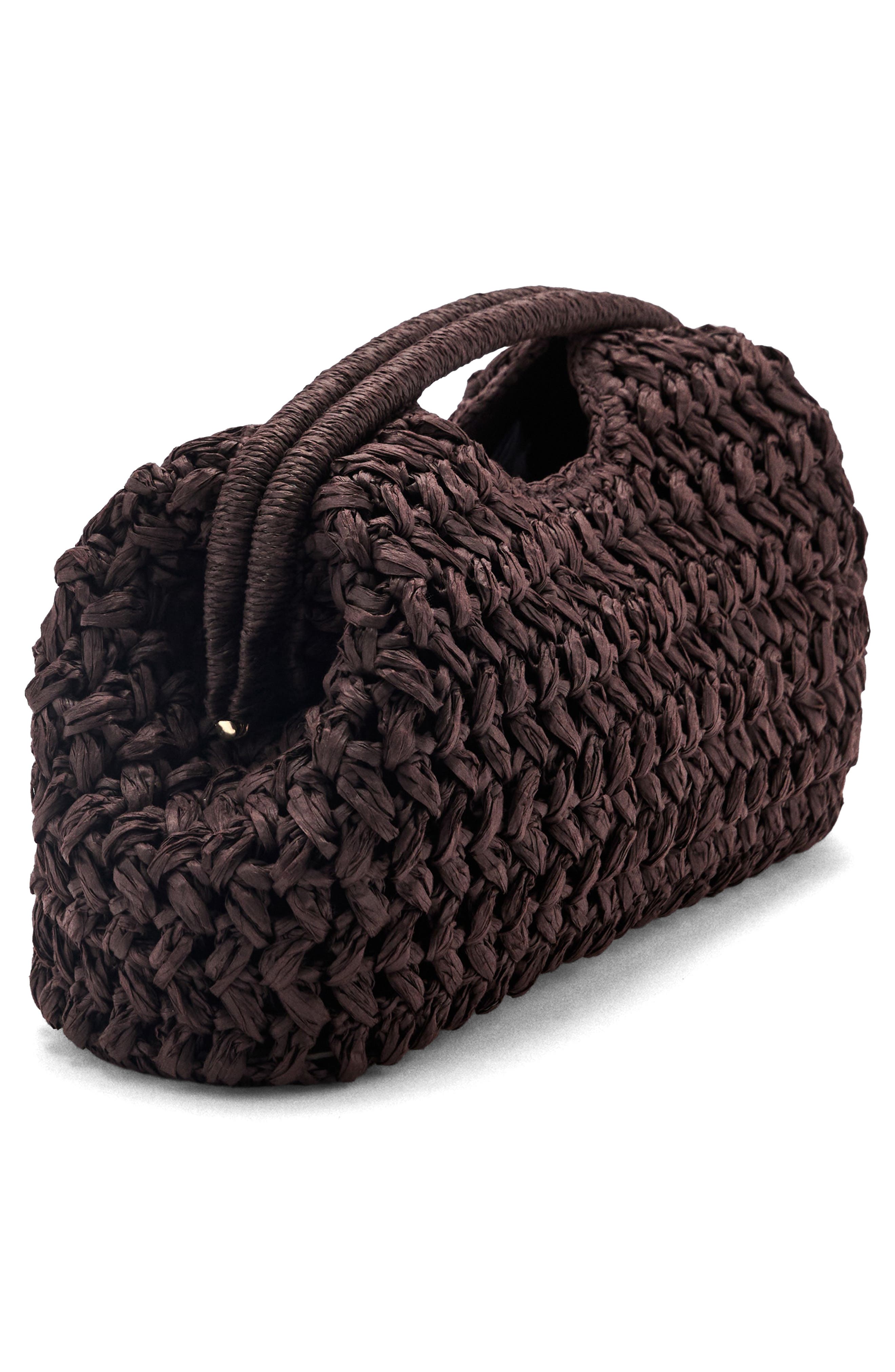 MANGO Natural Fiber Frame Clutch, Alternate, color, 