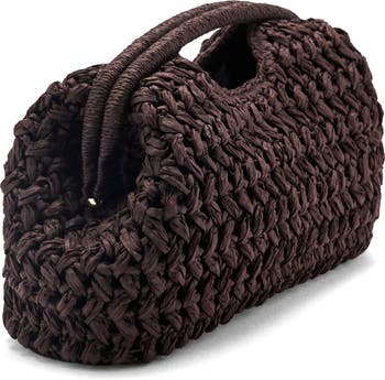 Natural Fiber Frame Clutch