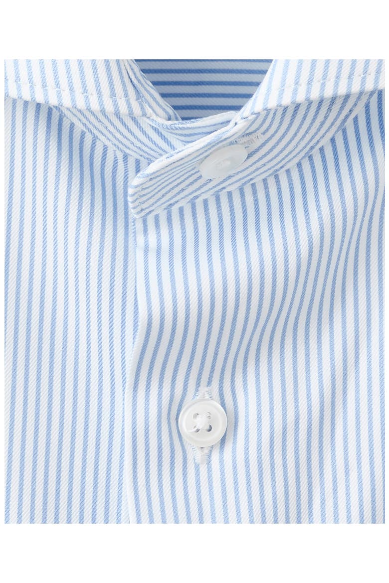 Slim Fit Pinstripe Cotton Twill Button-Up Shirt, Alternate, color, SKY BLUE