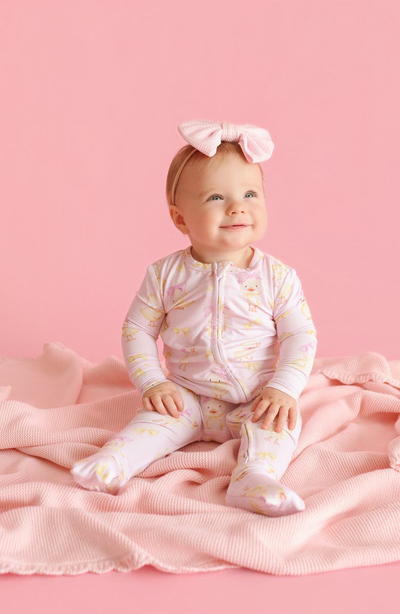 Posh Peanut Edwina Convertible Zip Footie, Alternate, color, Pink