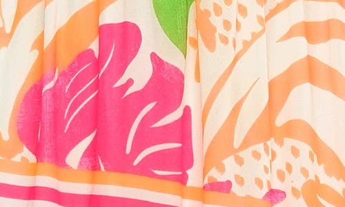 Flying Tomato Printed Tie Strap Tiered Maxi Sundress