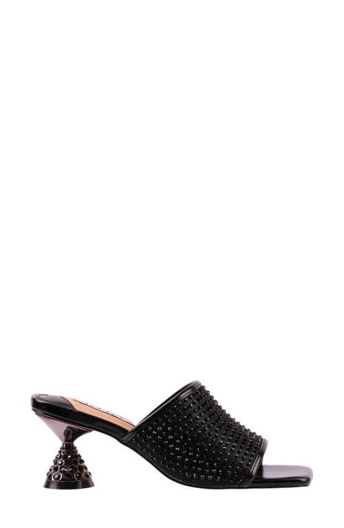 Lady Couture Rhinestone Slide Sandal In Black