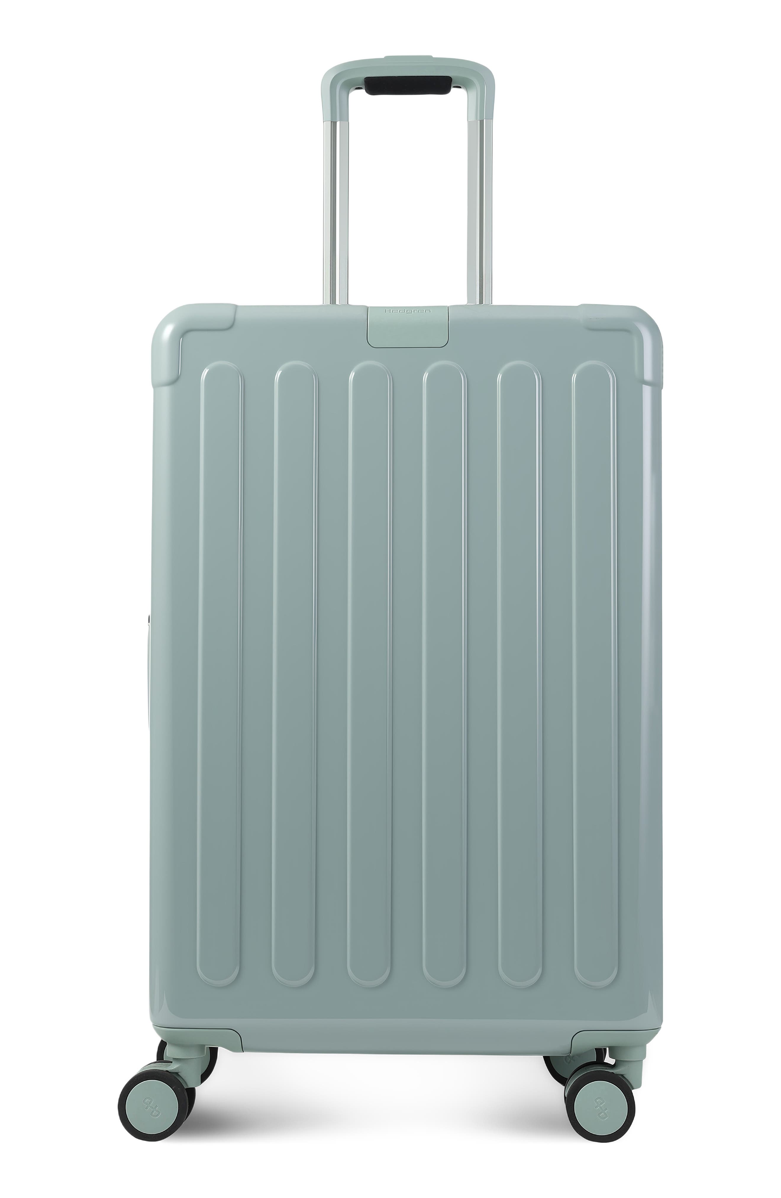 Hedgren Nostos Glossy Medium Spinner Suitcase, Main, color, Laguna
