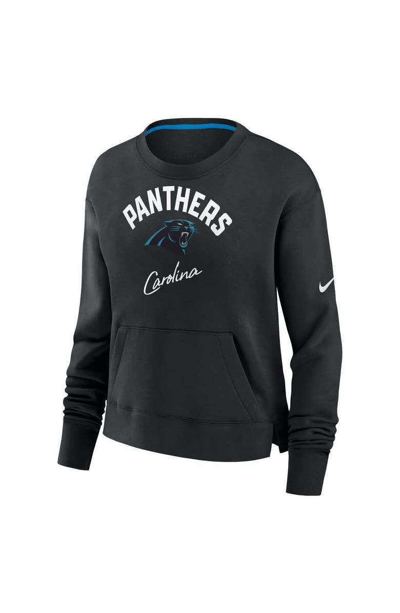 Nike Women's Nike Black Carolina Panthers High Hip Pullover Sweatshirt, Alternate, color, Black