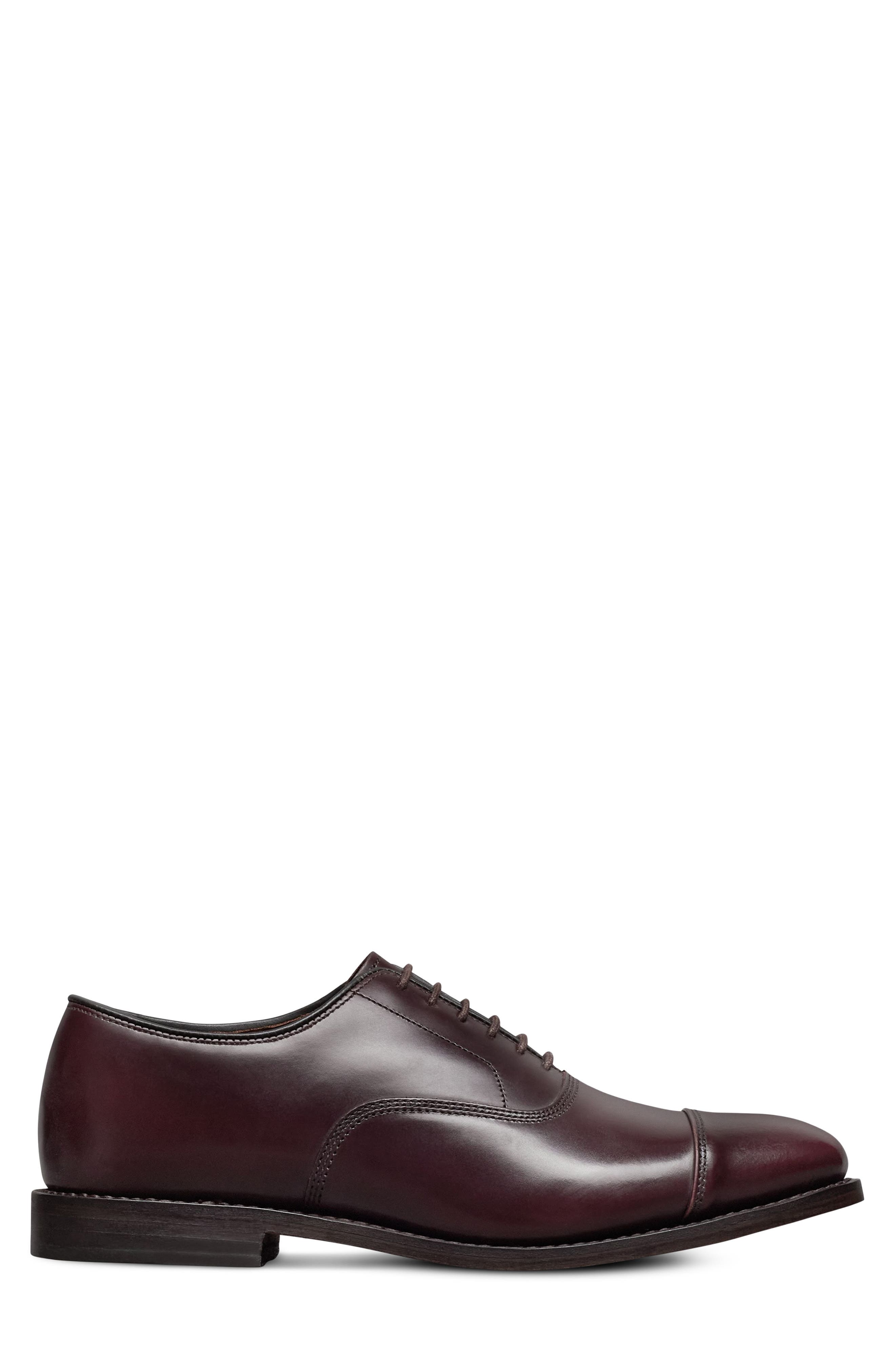 Park Avenue Cap Toe Oxford, Alternate, color, BURGUNDY