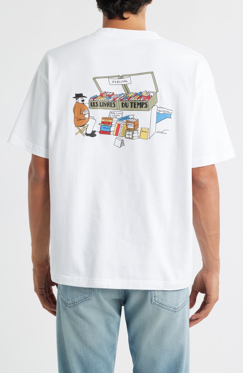 Percival Du Temps Oversize Organic Cotton Graphic T-Shirt, Alternate, color, Ecru