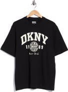 DKNY SPORTSWEAR Varsity Crest Cotton T-Shirt