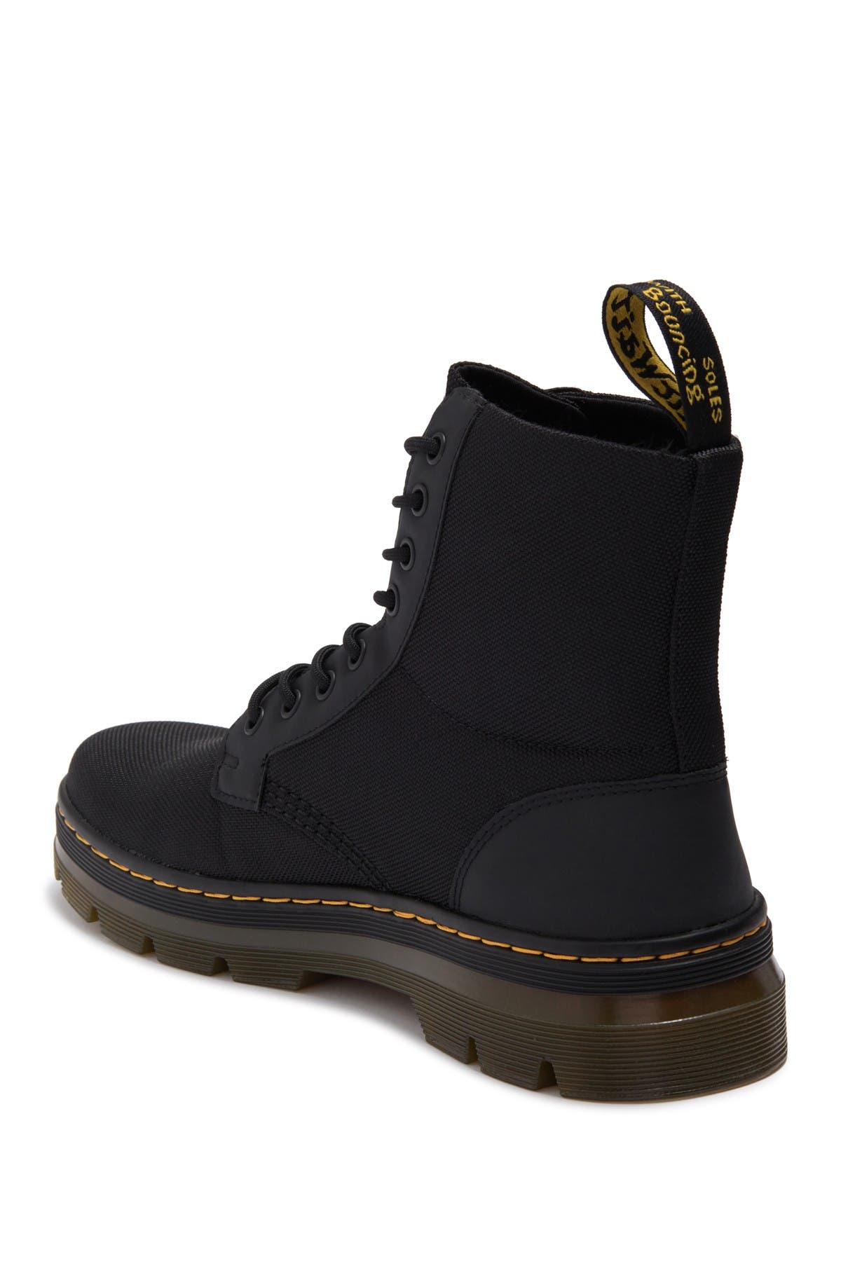 Dr. Martens Combs Lug Sole Combat Boot, Alternate, color, Black