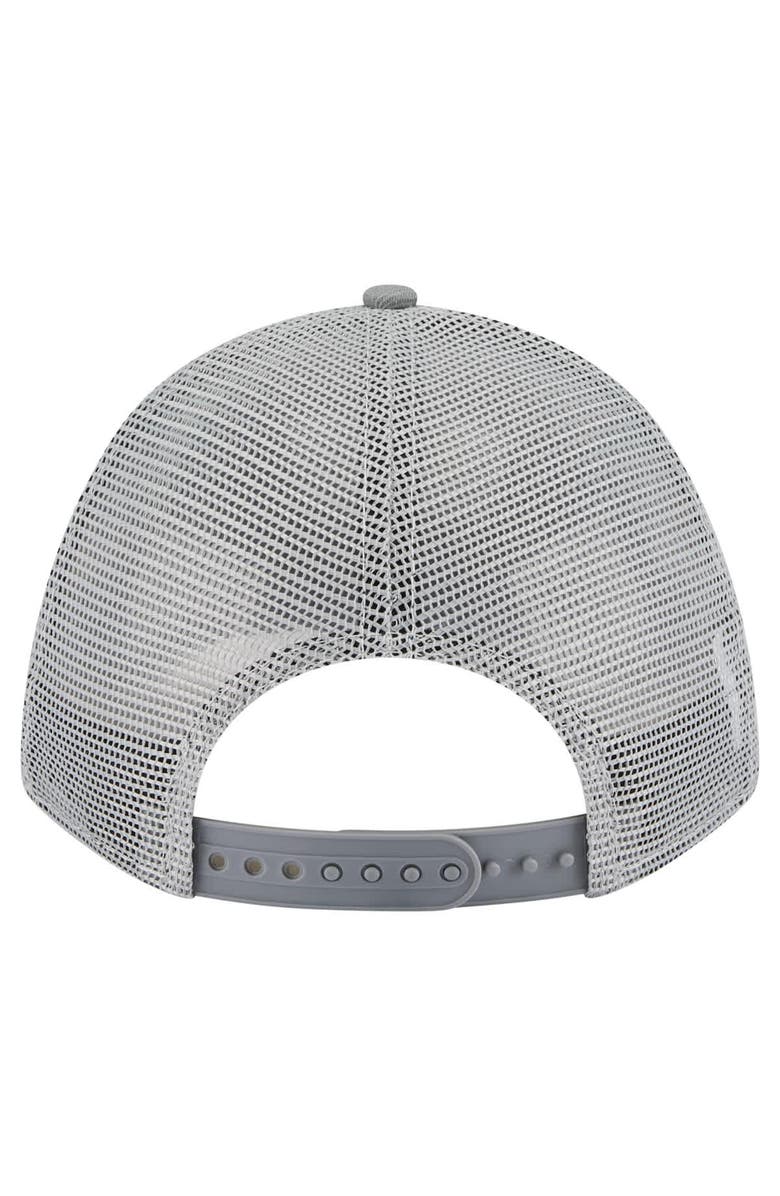 New Era Men's New Era Gray New England Patriots Domain A-Frame Trucker 9FORTY Adjustable Hat, Alternate, color, 