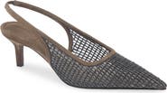 Brunello Cucinelli Monili Pointed Toe Slingback Pump