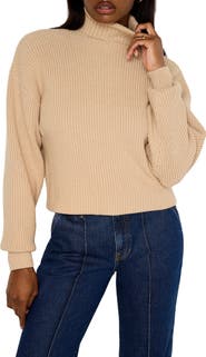 Good American Cozy Rib Turtleneck Sweater