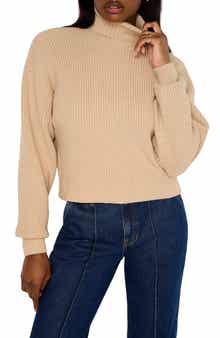 Good American Cozy Rib Turtleneck Sweater