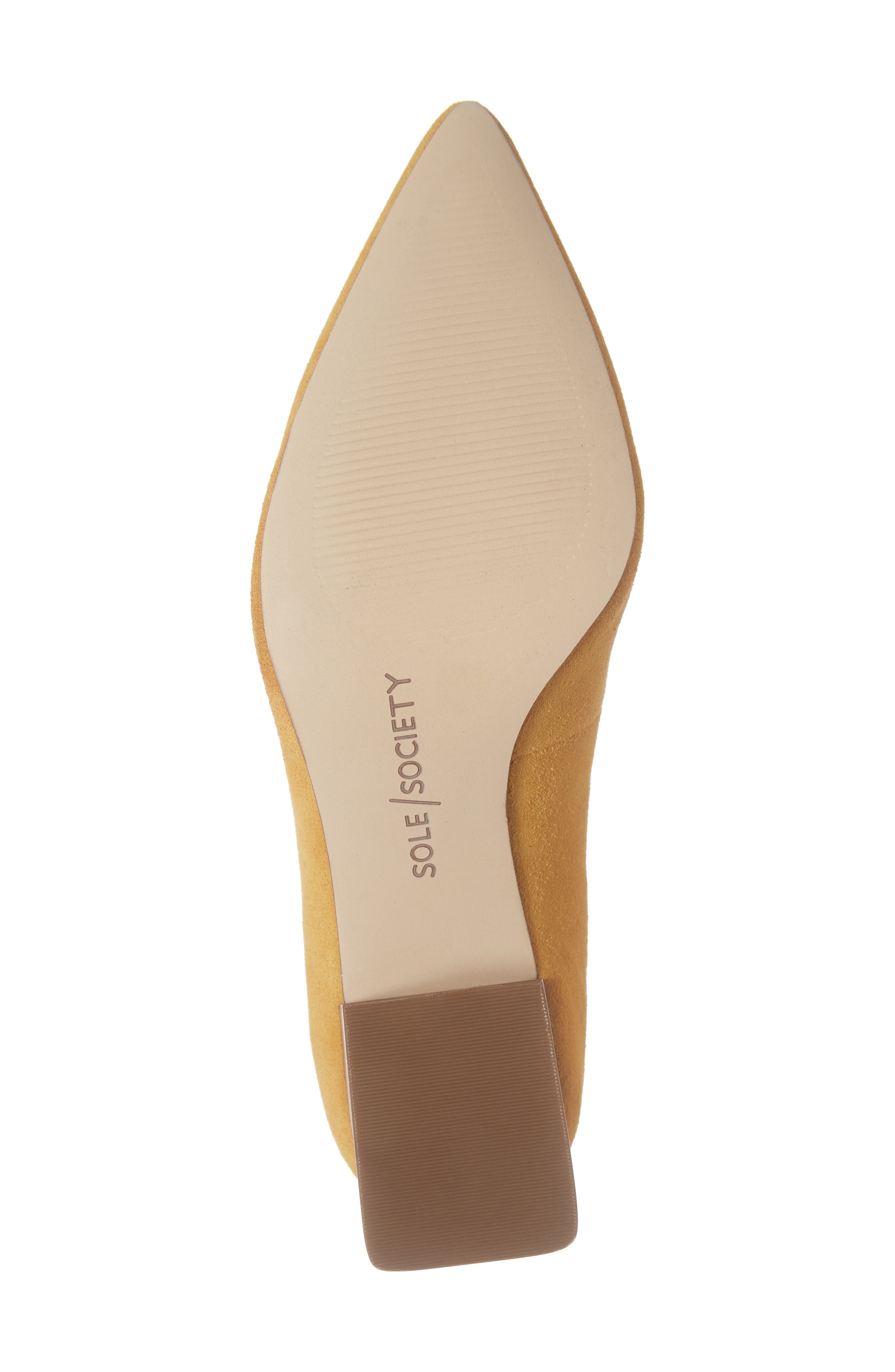 Mavis Flare Heel Loafer, Alternate, color, RUSTED GOLD SUEDE
