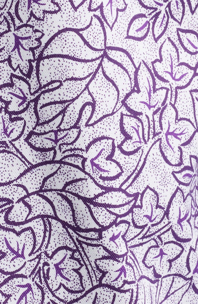 Tommy Bahama Lazlo Seaside Soiree Leaf Print Button-Up Shirt, Alternate, color, Violet Indigo