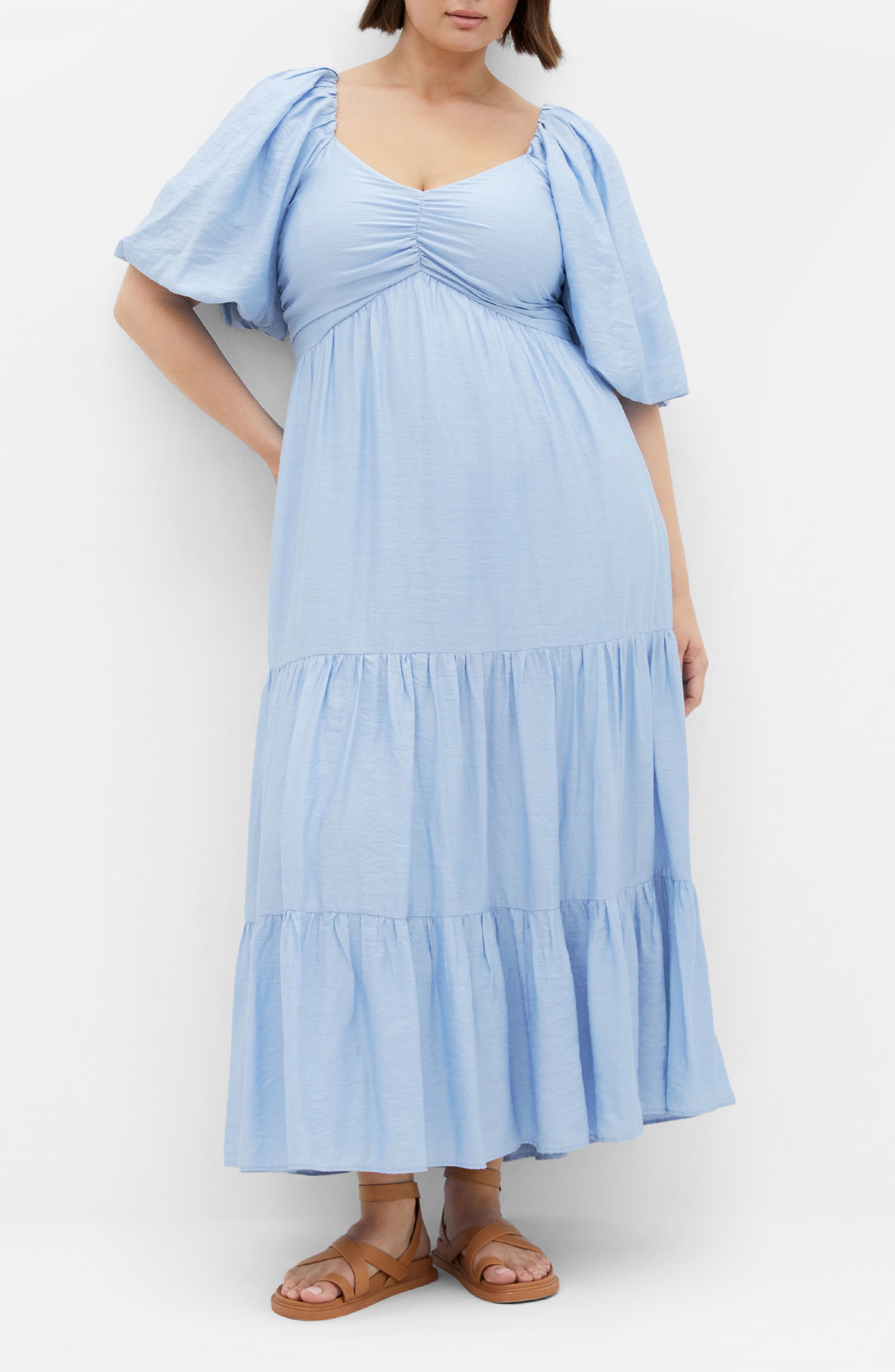 City Chic Mindy Tiered Midi Dress