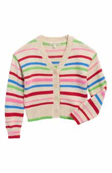 Kids' Stripe V-Neck Cardigan