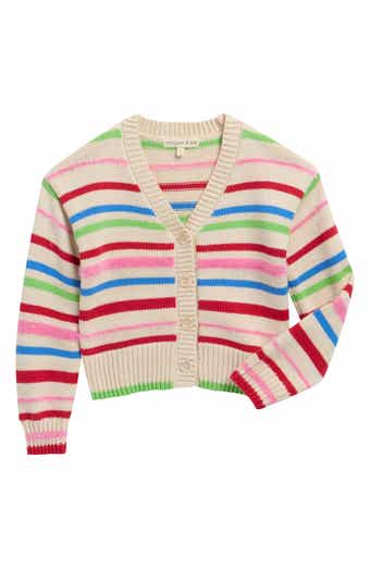 Kids' Stripe V-Neck Cardigan