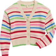 MARGAUX AND LEXI Kids' Stripe V-Neck Cardigan