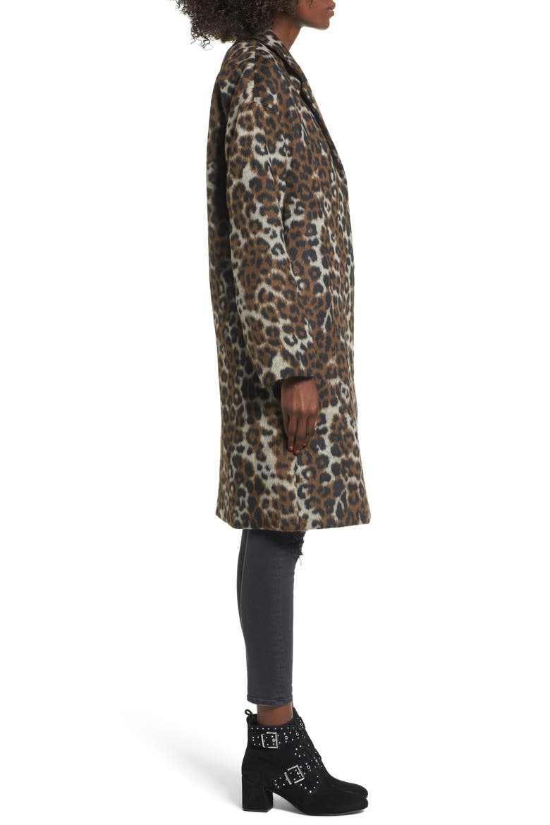 Oversize Leopard Print Topcoat, Alternate, color, LEOPARD PRINT