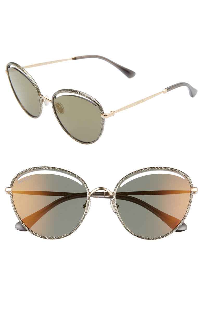 Jimmy Choo Malya 59mm Cutout Lens Sunglasses, Main, color,