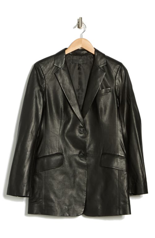 Rag & Bone Charles Leather Blazer In Black