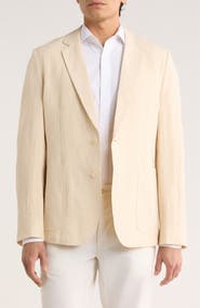 Percival Tailored Fit Solid Linen Blazer