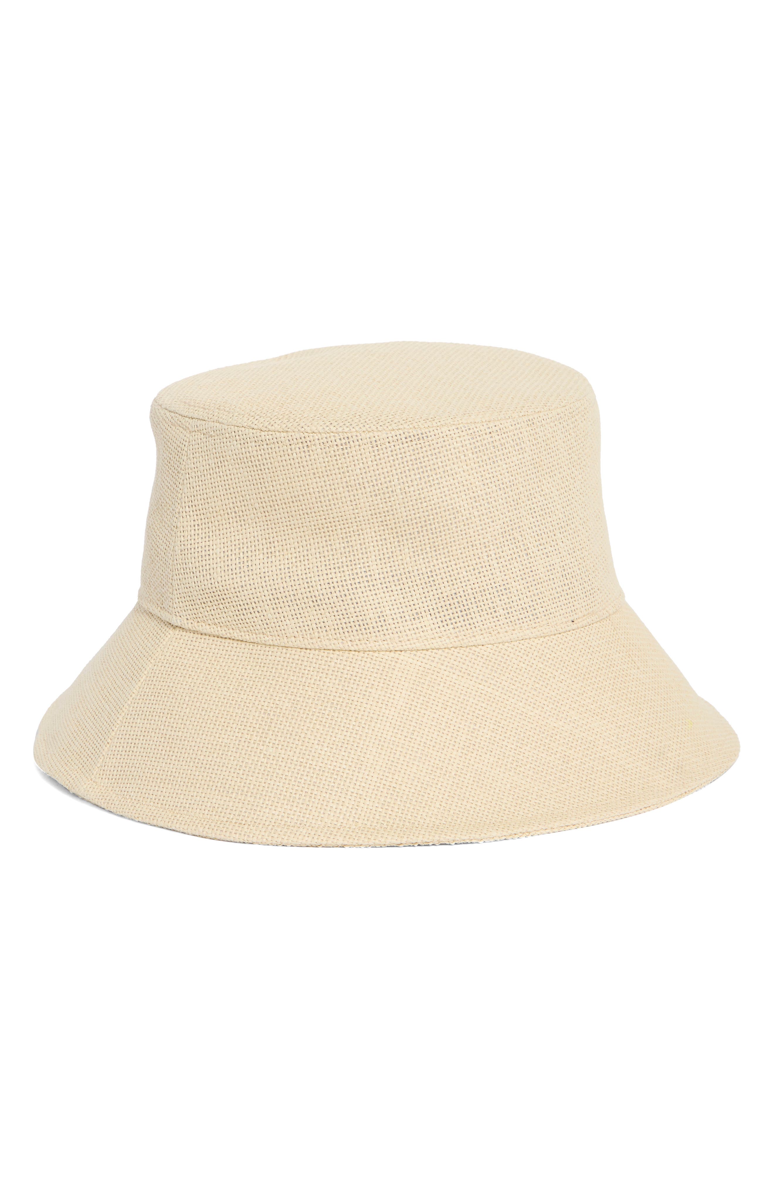 Brixton Cooper Straw Packable Bucket Hat (Women) | Nordstrom