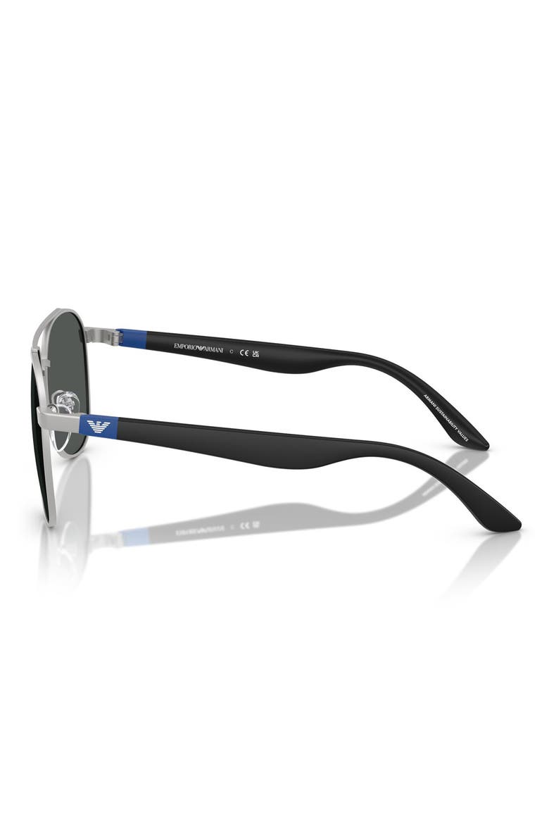Kids' EK2001 53mm Pilot Sunglasses, Alternate, color, MATTE SILVER / DARK GREY