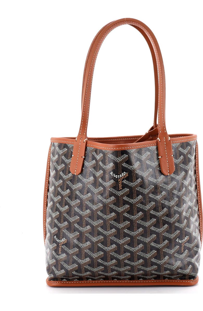 Pre-Owned Goyard Anjou Reversible Tote Coated Canvas Mini, Main, color, Brown