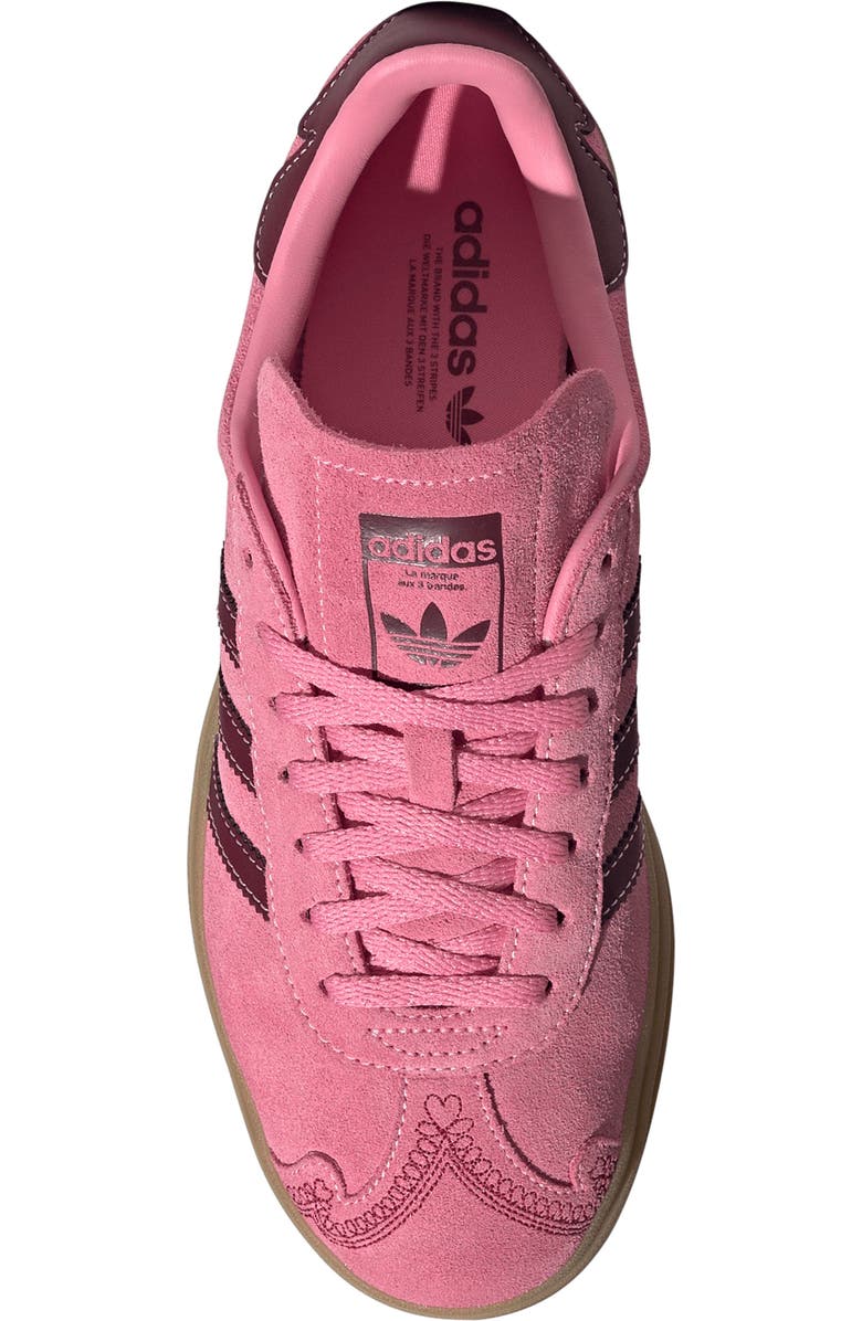 adidas Gazelle Bold Platform Sneaker, Alternate, color, Red/ Pink Spark/ Red