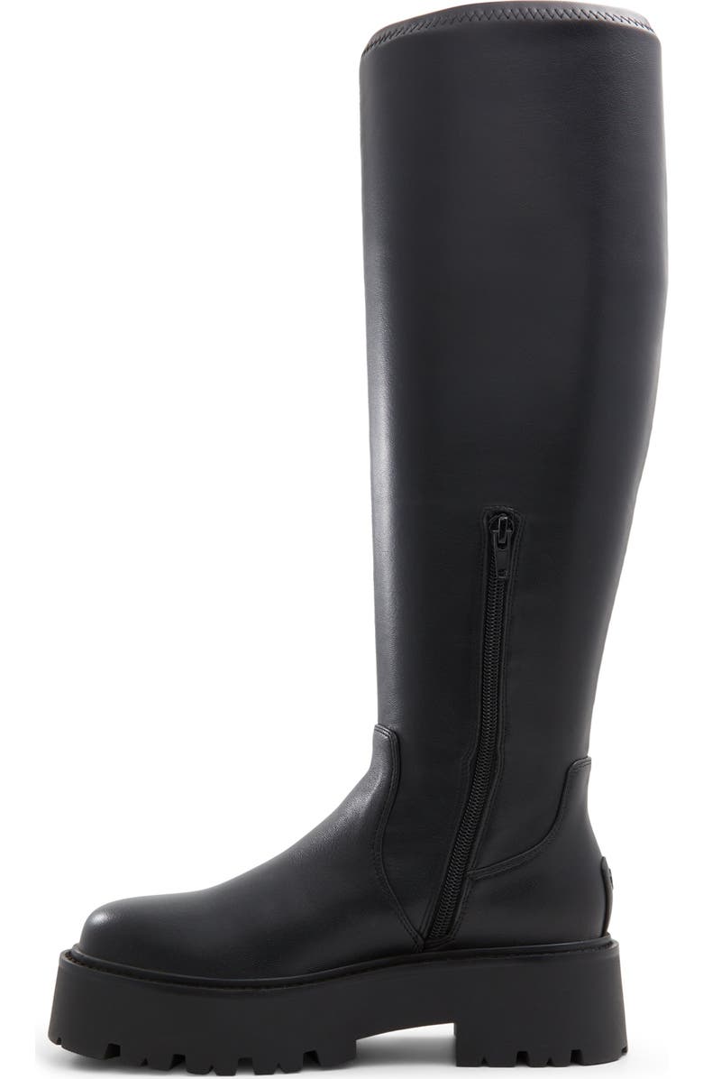ALDO Carelden Knee High Platform Boot, Alternate, color, Black