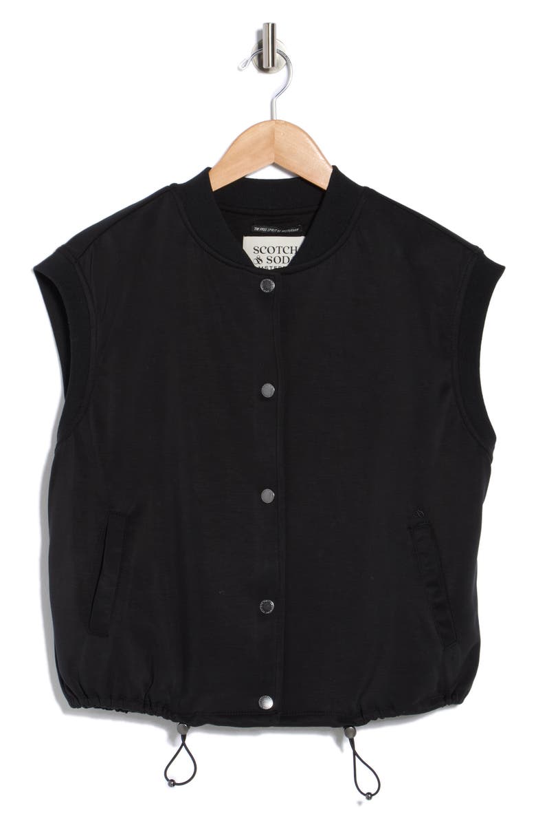 Scotch & Soda Crop Vest, Alternate, color, Black
