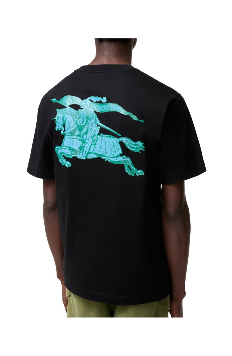 Burberry Heritage Logo Cotton T-shirt, Alternate, color, Black