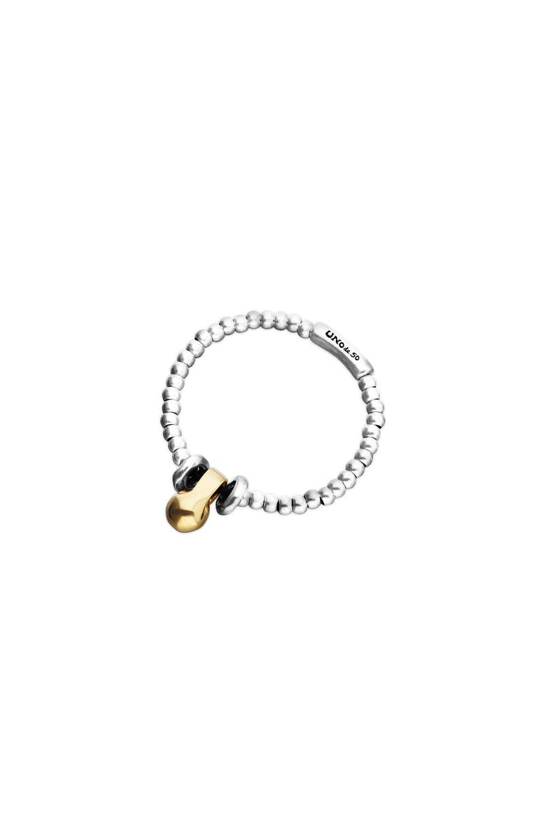Small dial bracelet plated in sterling silver and large dial plated in 18k gold, Alternate, color, Gold