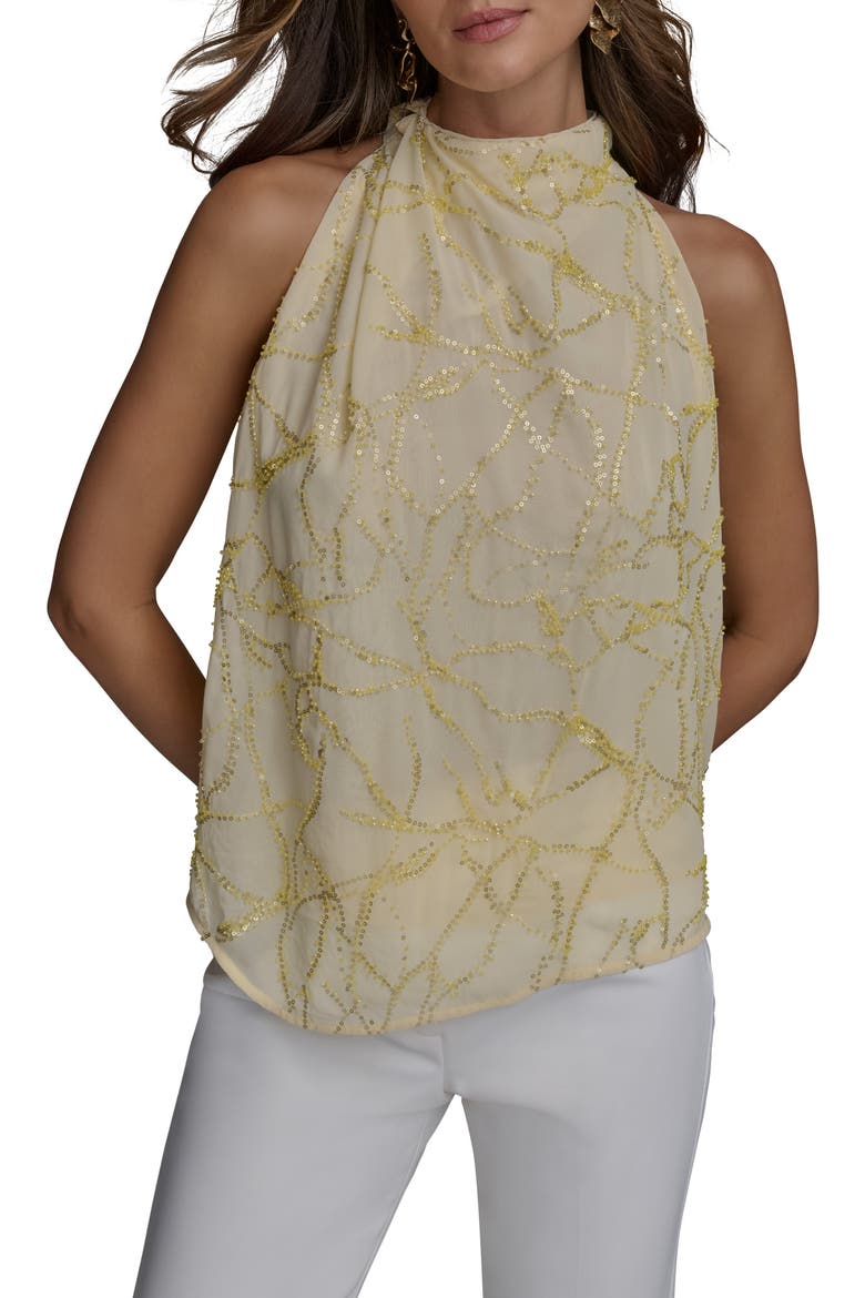 Embellished Cutaway Shoulder Top, Main, color, K4P