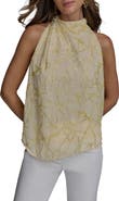 Donna Karan New York Embellished Cutaway Shoulder Top