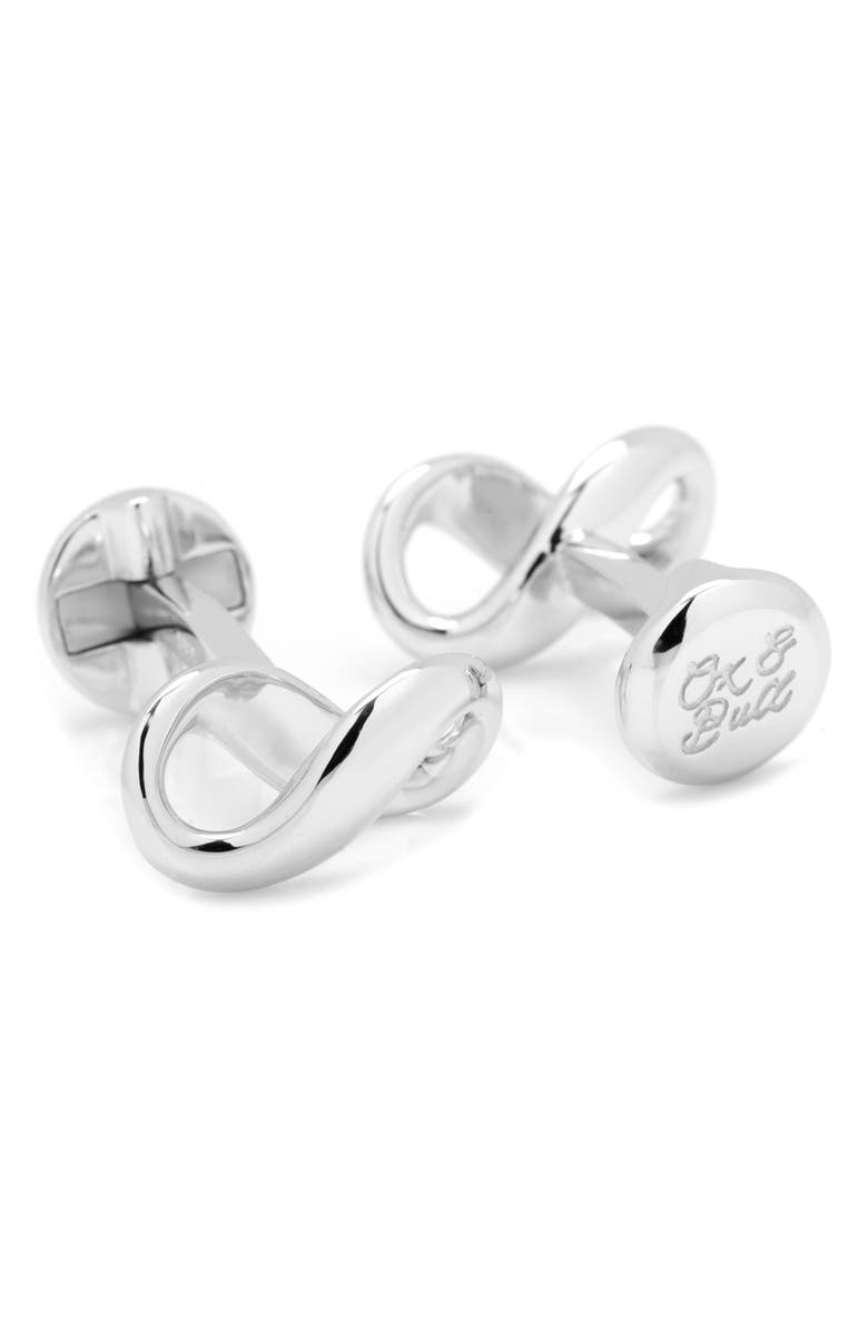 Cufflinks, Inc. Infinity Symbol Cuff Links, Alternate, color, Silver