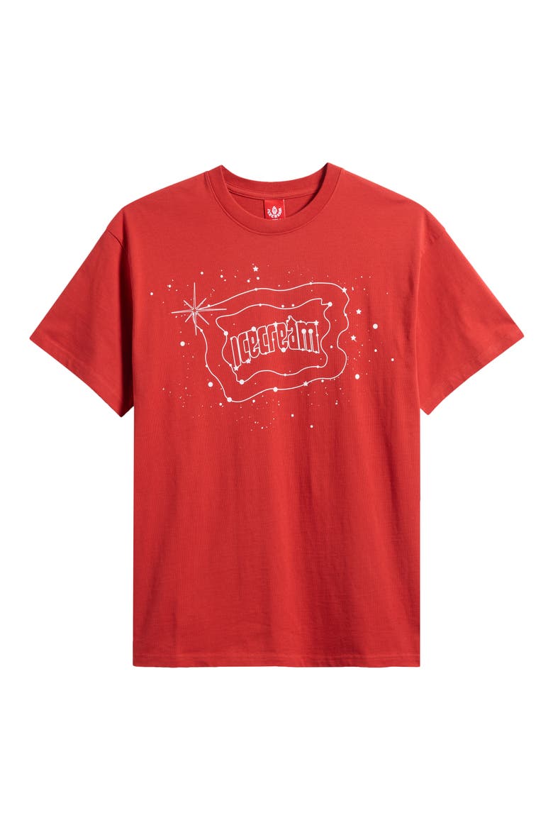 Star Gazing Cotton Graphic T-Shirt, Alternate, color, POMPEIAN RED