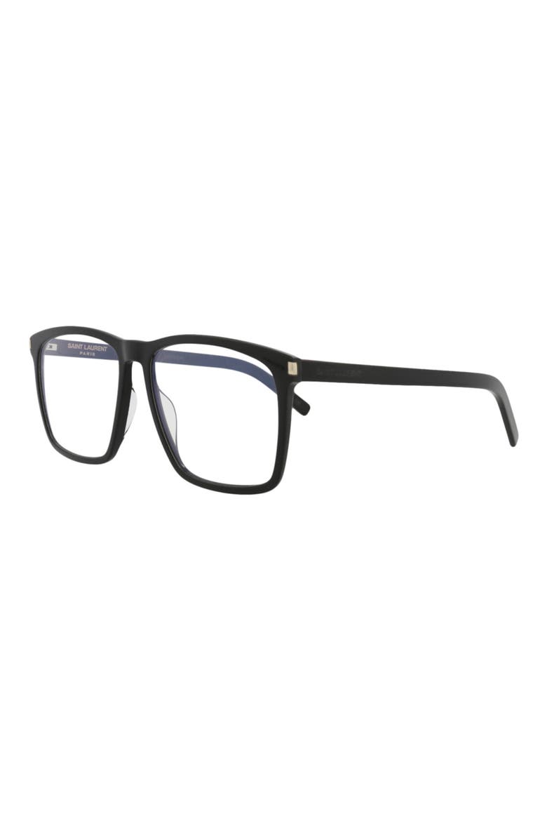 58mm Square Optical Frames, Alternate, color, BLACK BLACK TRANSPARENT