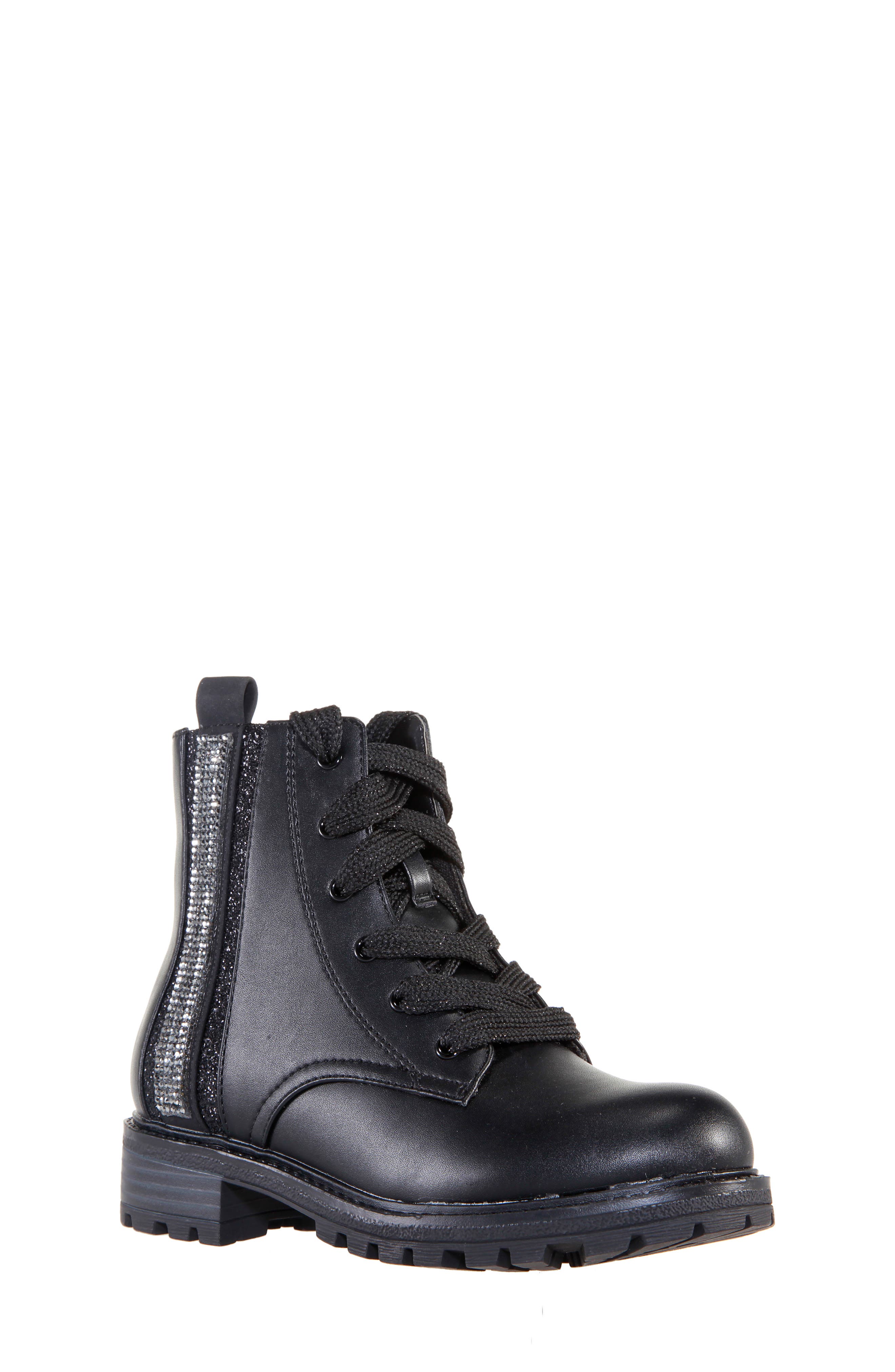Kids' Sabira Boot, Main, color, BLACK SMOOTH
